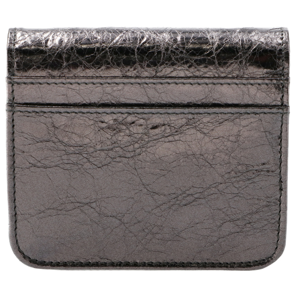 BALENCIAGA Wallet Bifold BB Monaco Metalized Flap Coin Wallet - Picture 3 of 8